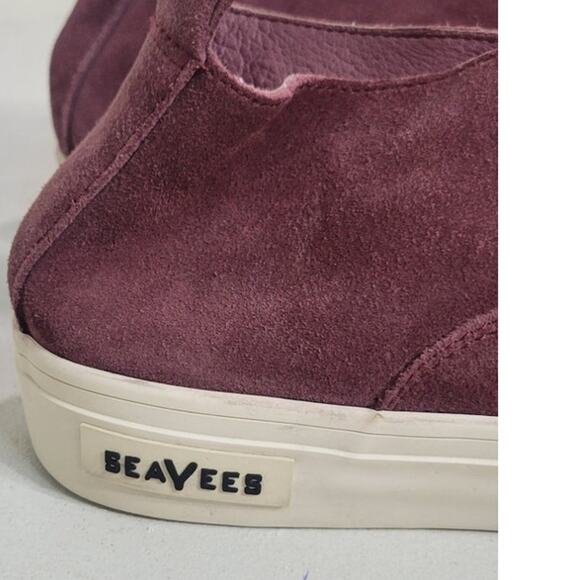 SeaVees Huntington Middie Shoes Mens Size 10 Suede Slip On Maroon Shoes Casual - Picture 5 of 11